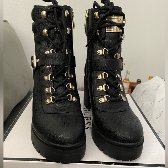 Guess Shoes - Guess combat boots with thick heel size 8